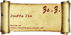 Zsuffa Zia névjegykártya